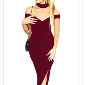 🛍Satin dress with matching choker🛍